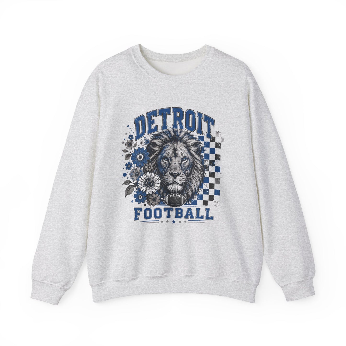 Detroit Checkered Football Graphic Sweatshirt