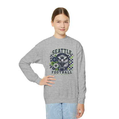 Seattle Checkered Football Graphic Youth Sweatshirt