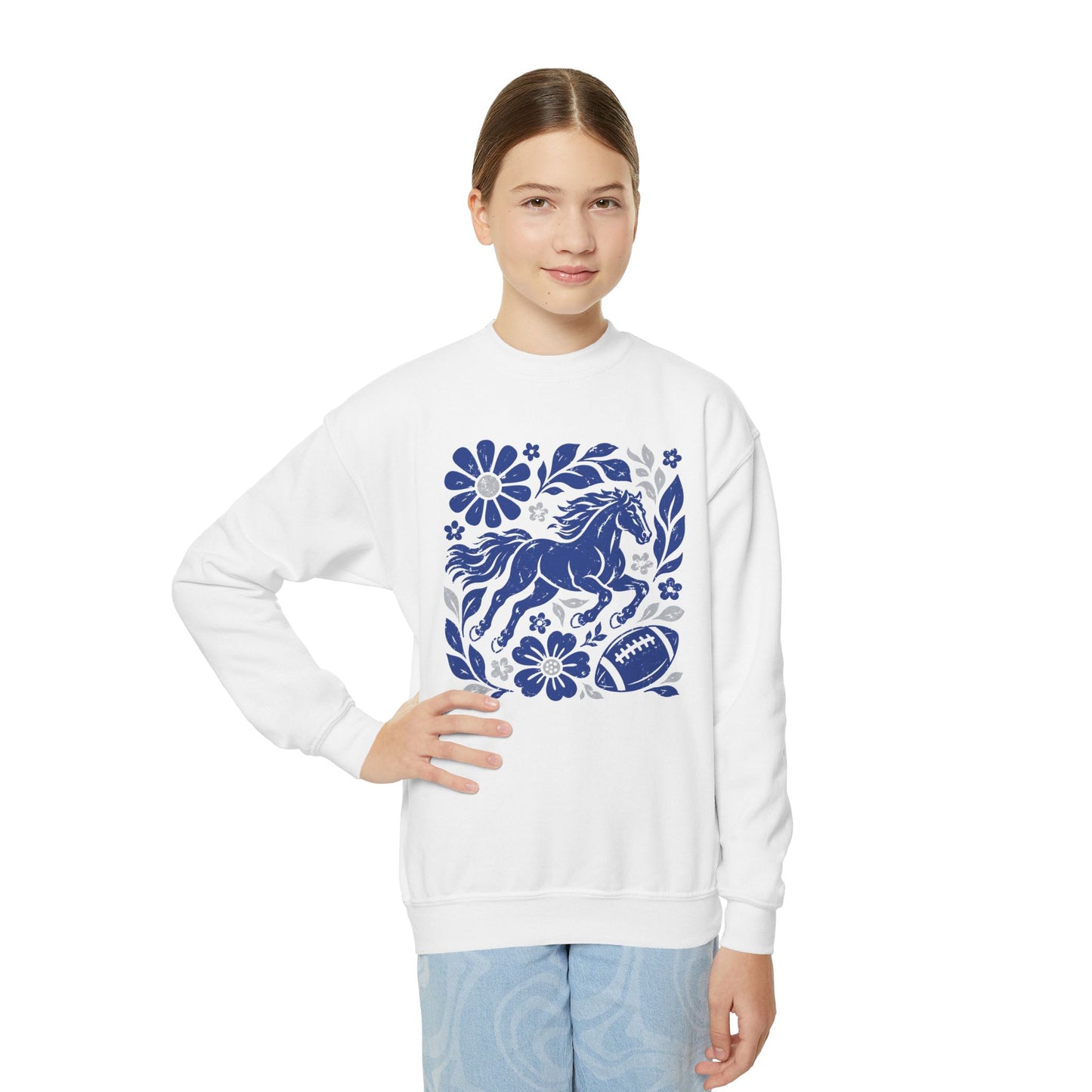 Indianapolis Boho Football Graphic Youth Sweatshirt