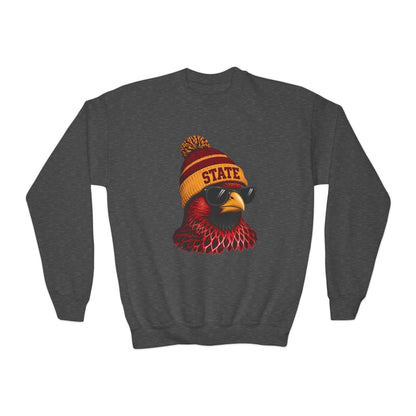 Youth Cardinal Football Graphic Youth Sweatshirt