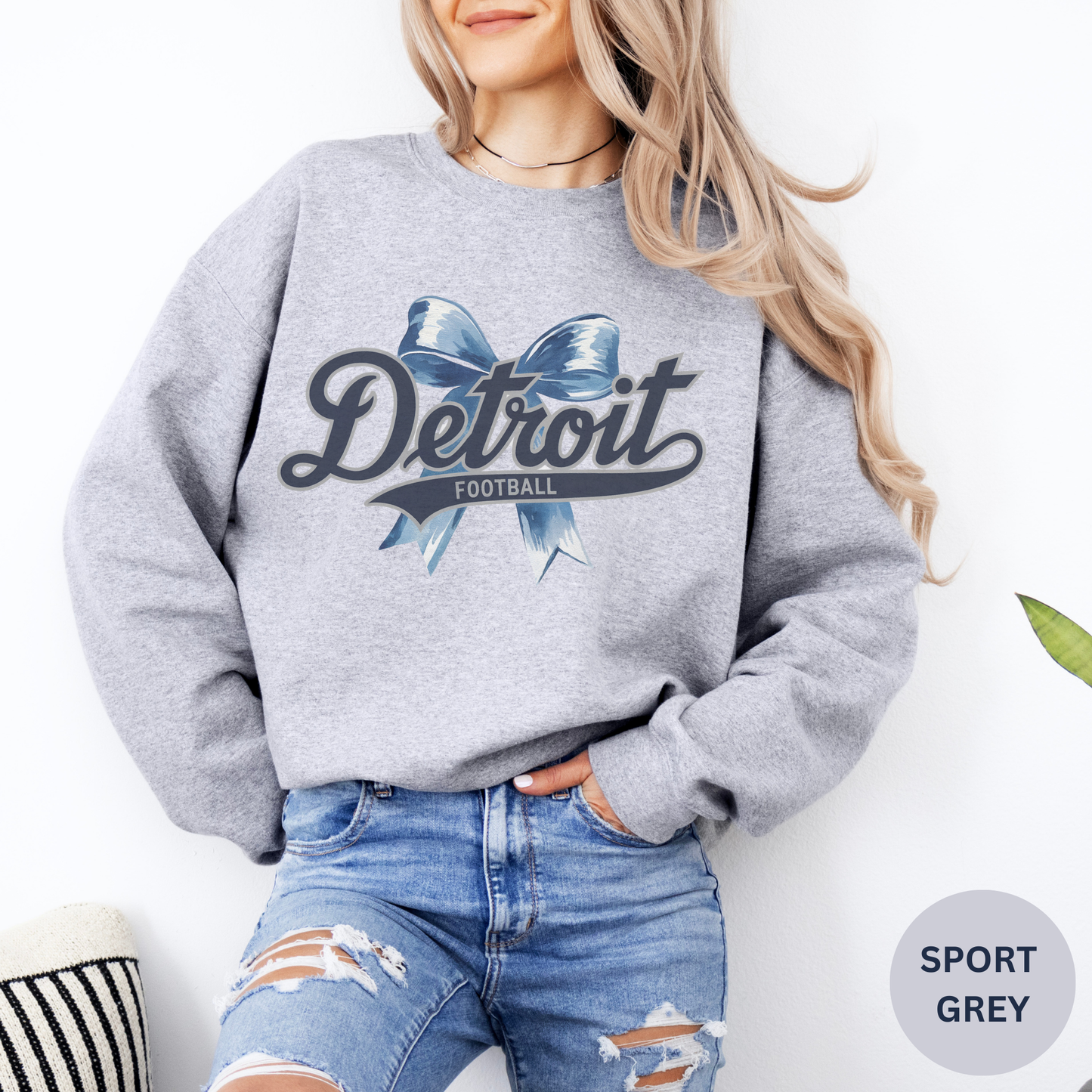 Detroit Bow Football Sweatshirt