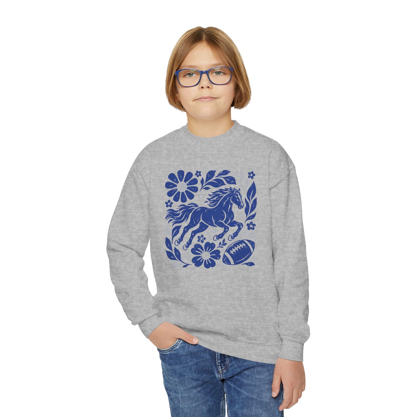 Indianapolis Boho Football Graphic Youth Sweatshirt