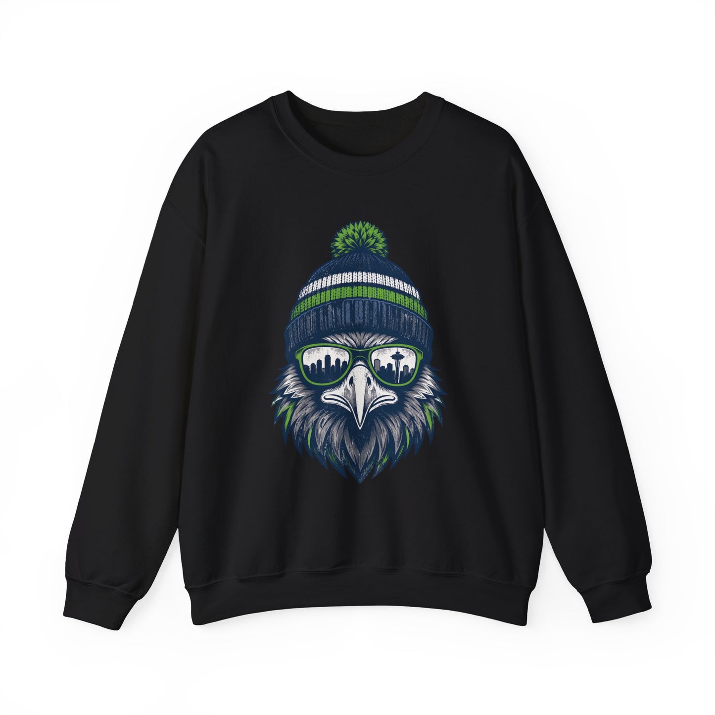 Seattle Retro Spirit Character Football Graphic Sweatshirt