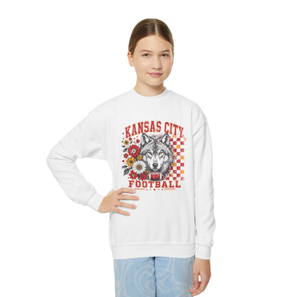 Kansas City Retro Football Graphic Youth Sweatshirt