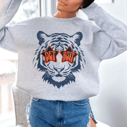 Retro Blue and Orange Tigers Sweatshirt