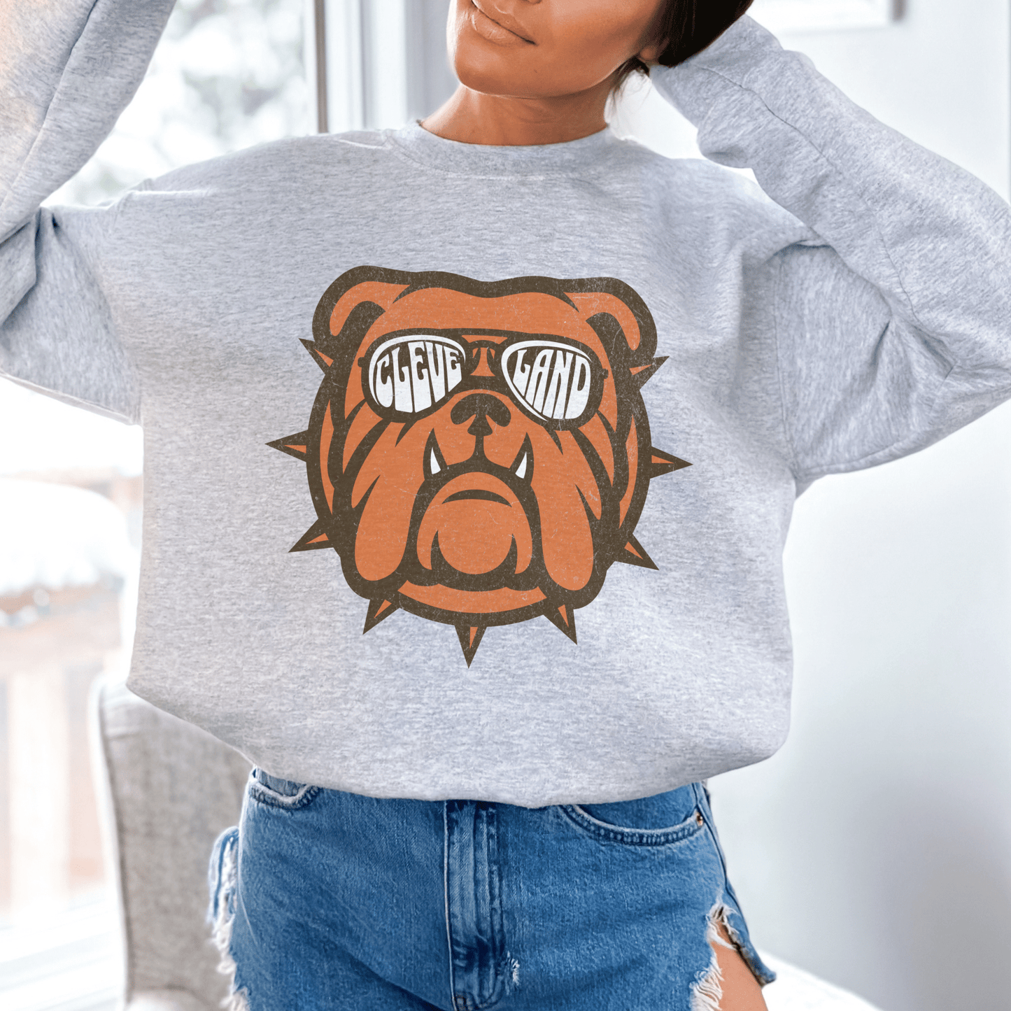 Bulldog Mascot Crewneck Sweatshirt