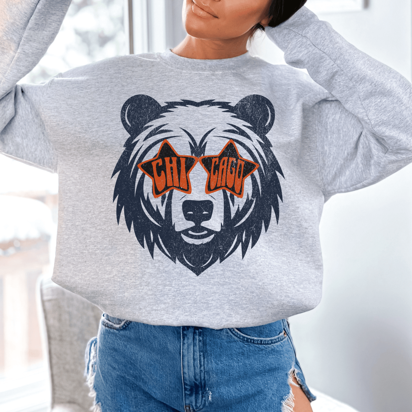 Bear Mascot Chicago Football Sweatshirt