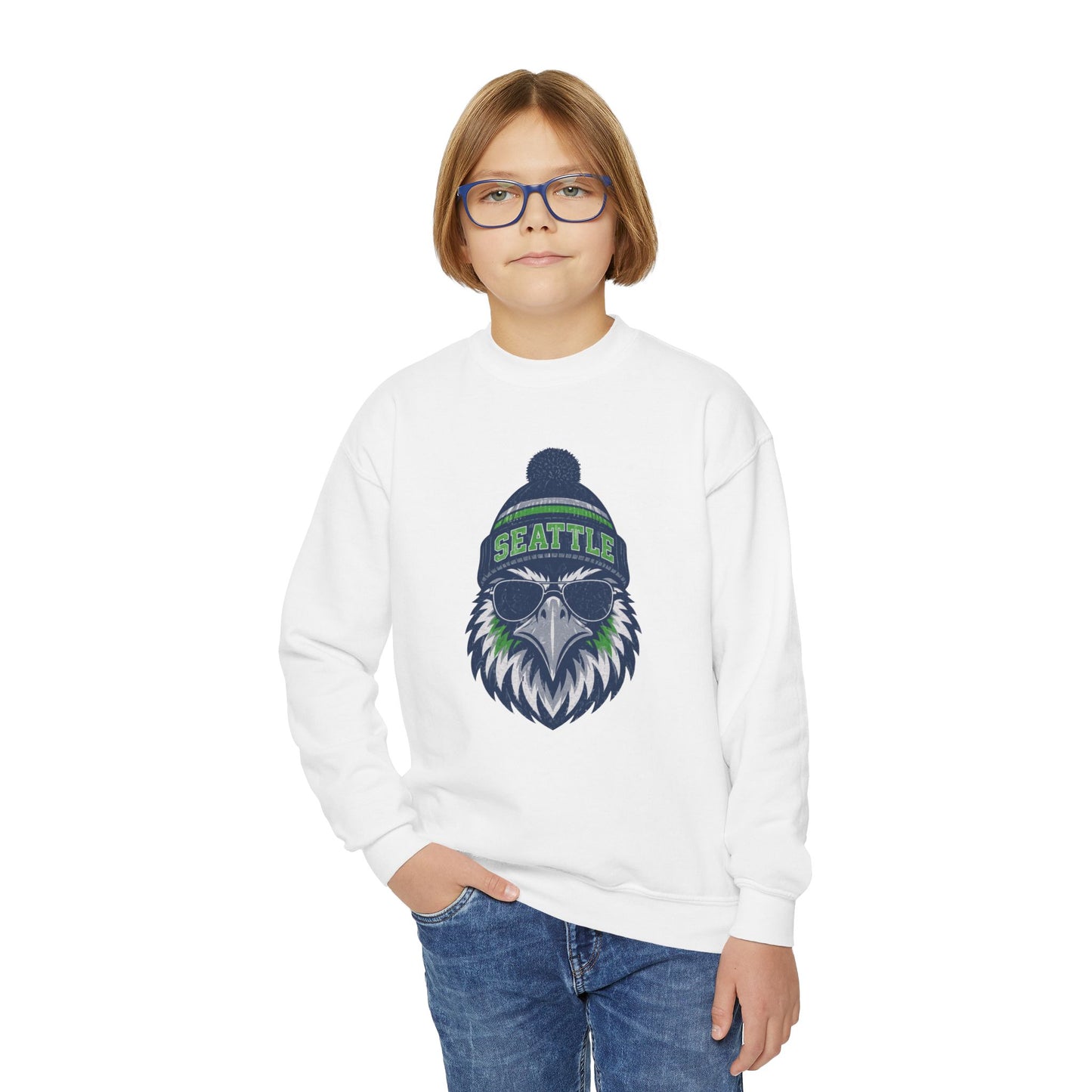 Seattle Classic Character Football Graphic Youth Sweatshirt