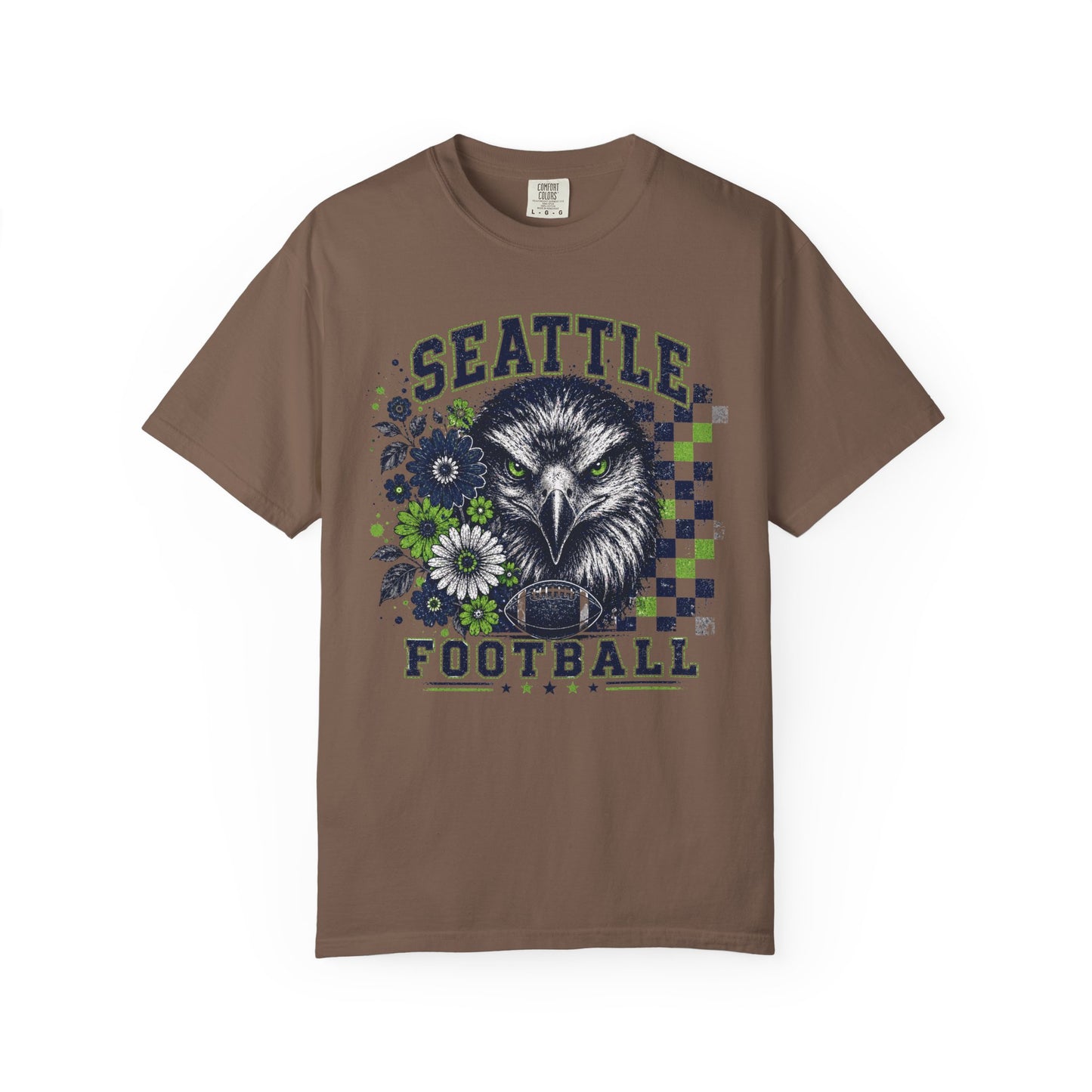 Seattle Checkered Football Graphic T-shirt