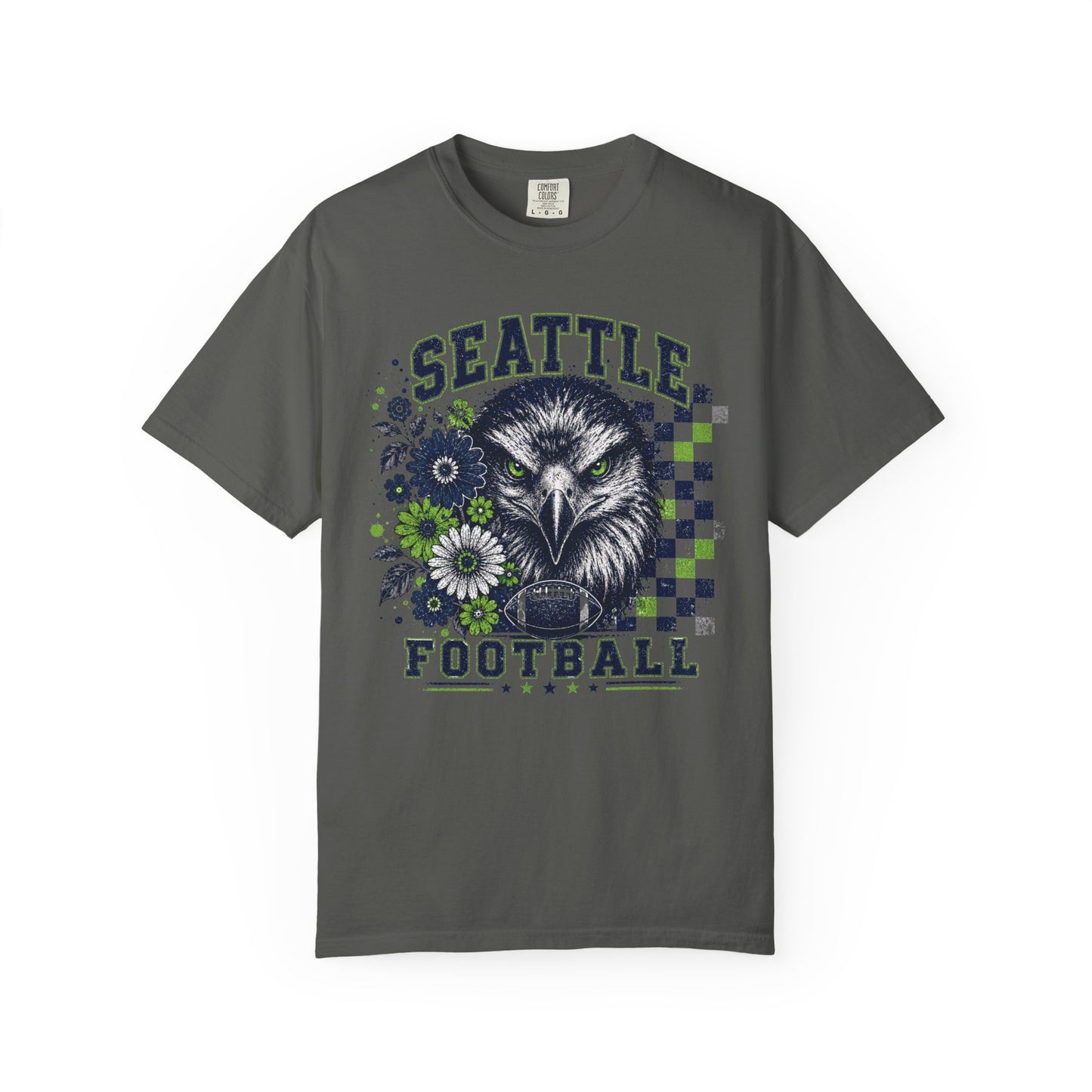 Seattle Checkered Football Graphic T-shirt