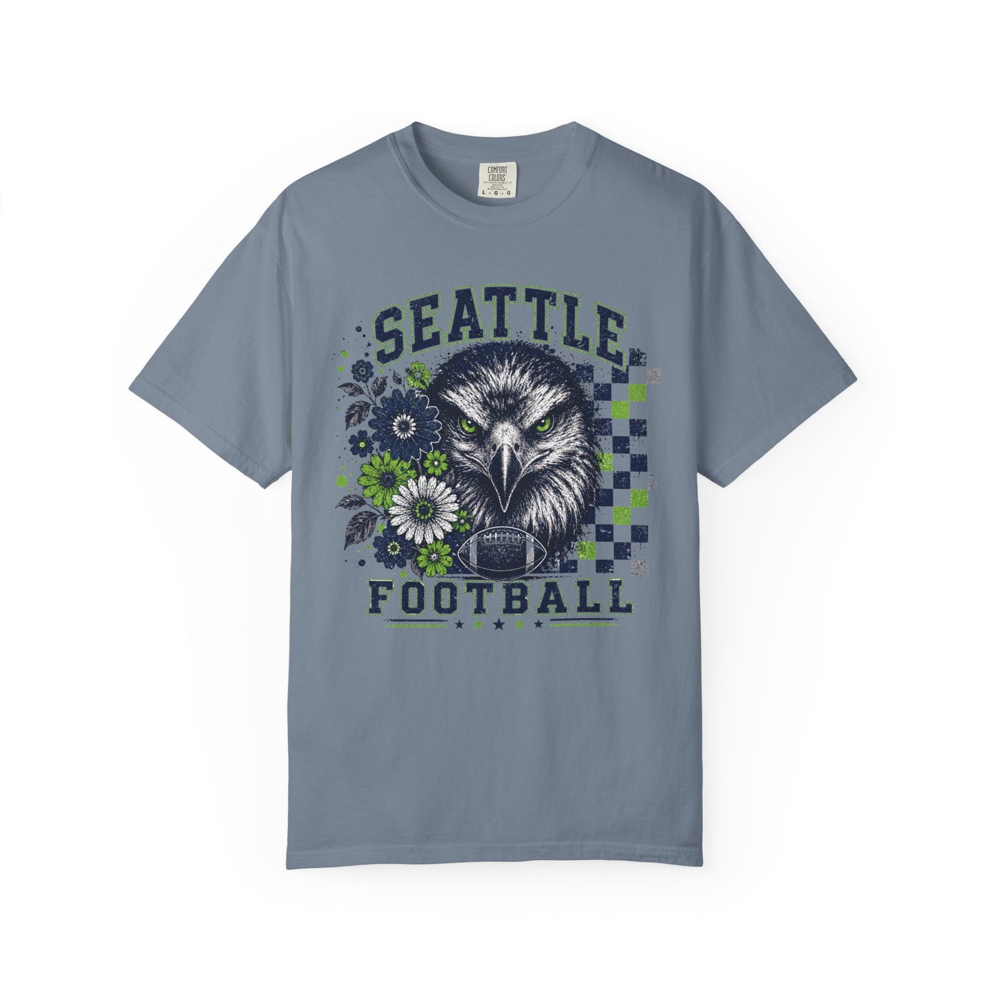 Seattle Checkered Football Graphic T-shirt