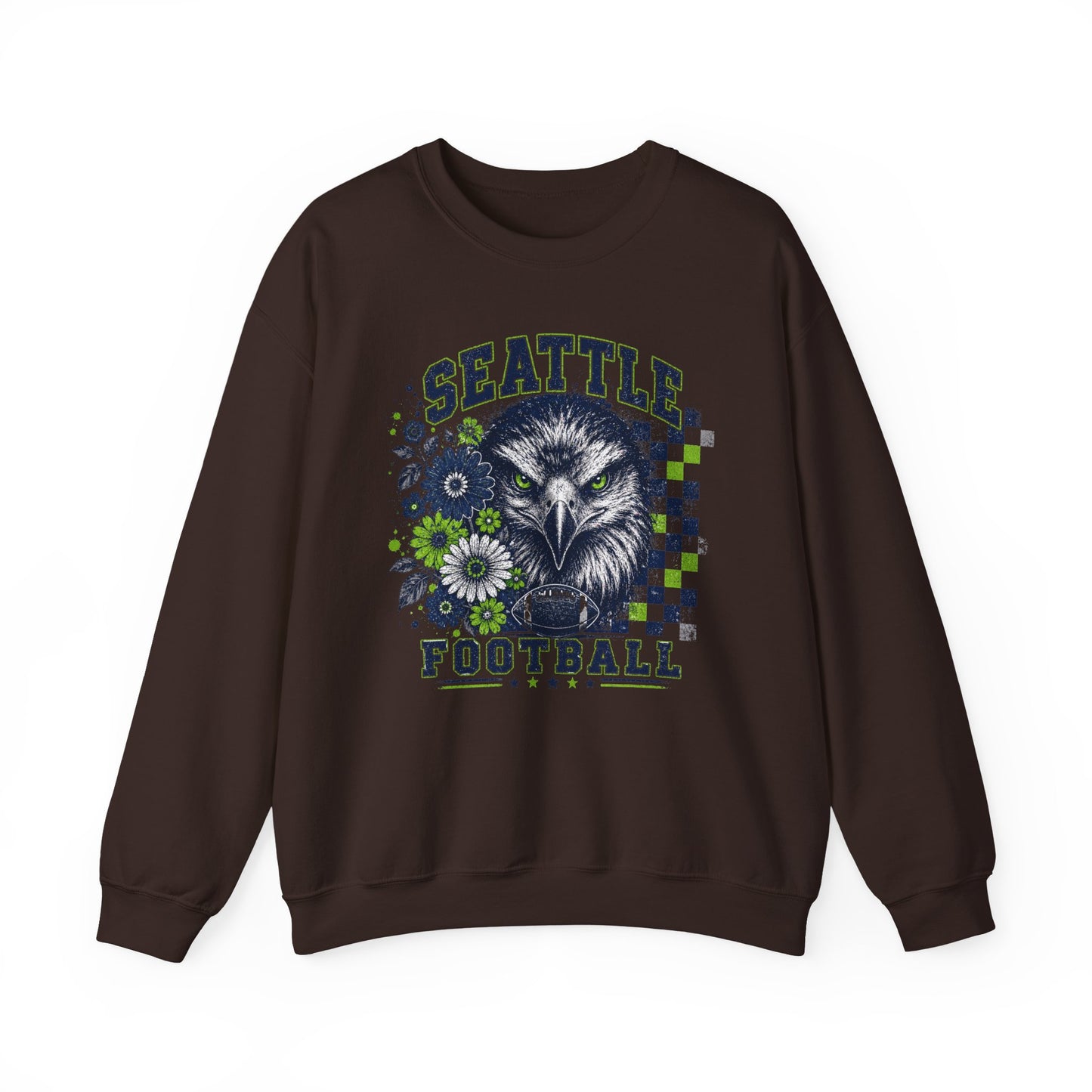 Seattle Checkered Football Graphic Sweatshirt
