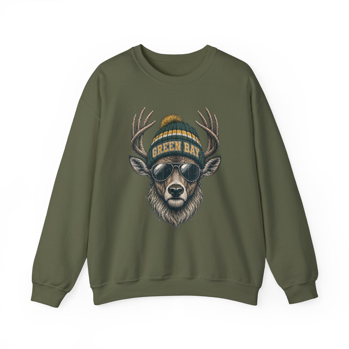 Green Bay Retro Woodland Football Graphic Sweatshirt