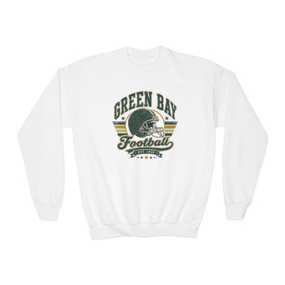 Green Bay Heritage Football Graphic Youth Sweatshirt