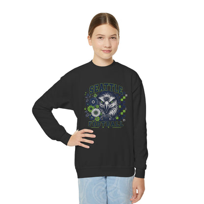 Seattle Checkered Football Graphic Youth Sweatshirt
