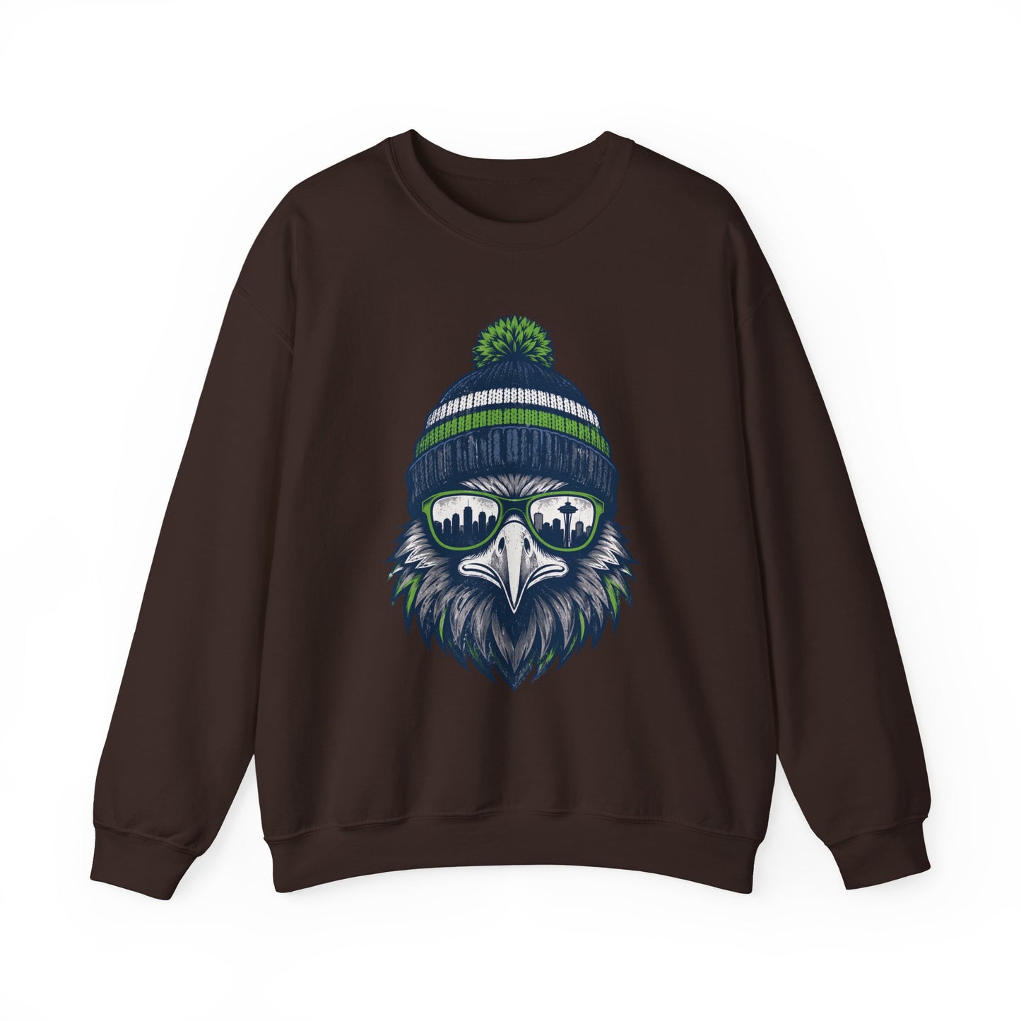 Seattle Retro Spirit Character Football Graphic Sweatshirt
