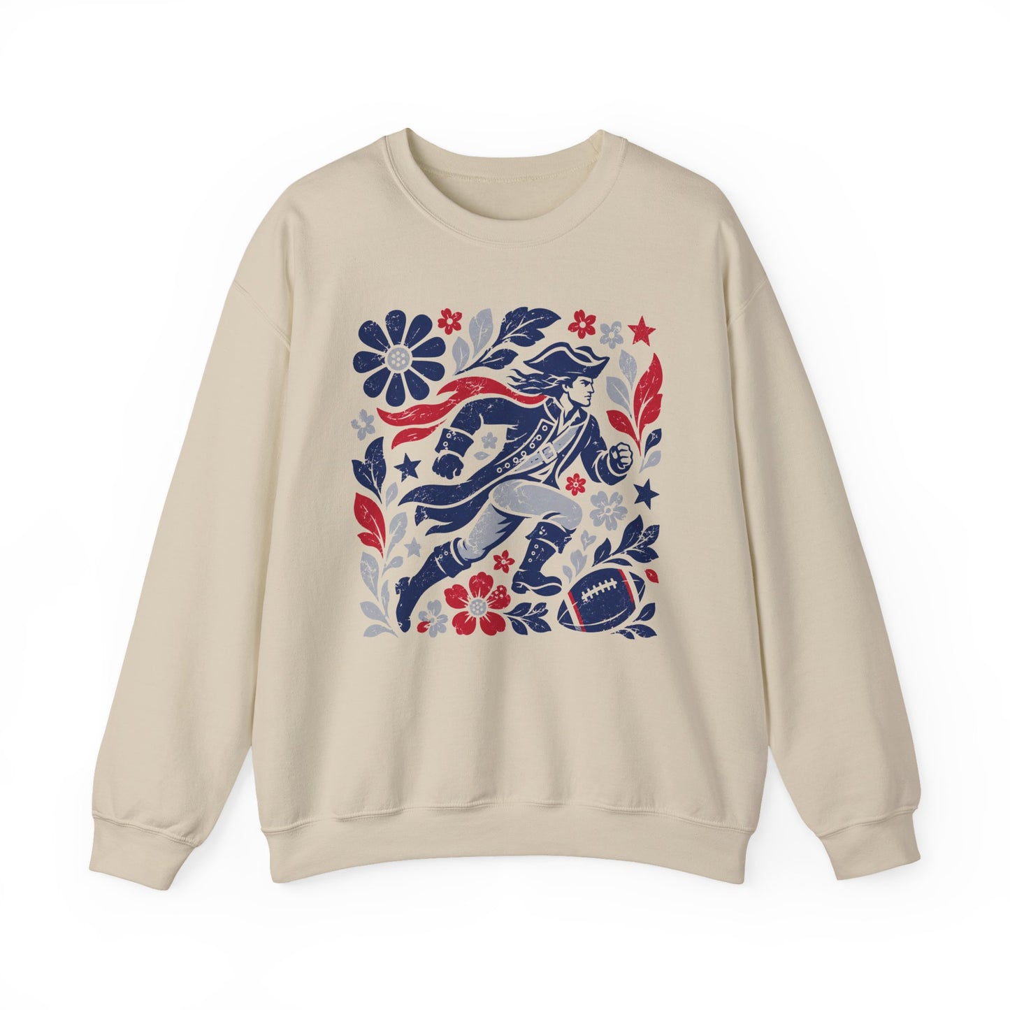New England Boho Football Graphic Sweatshirt