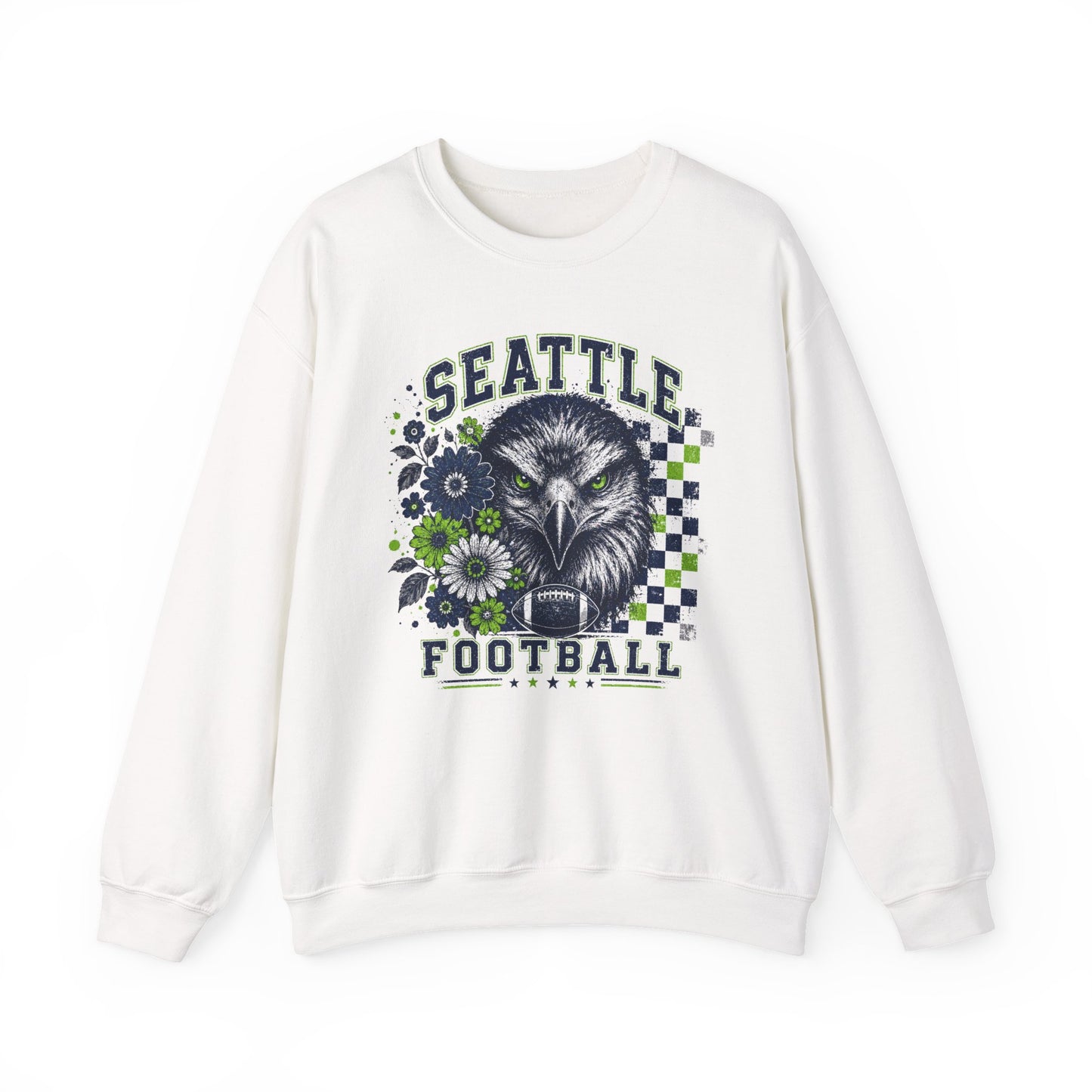 Seattle Checkered Football Graphic Sweatshirt