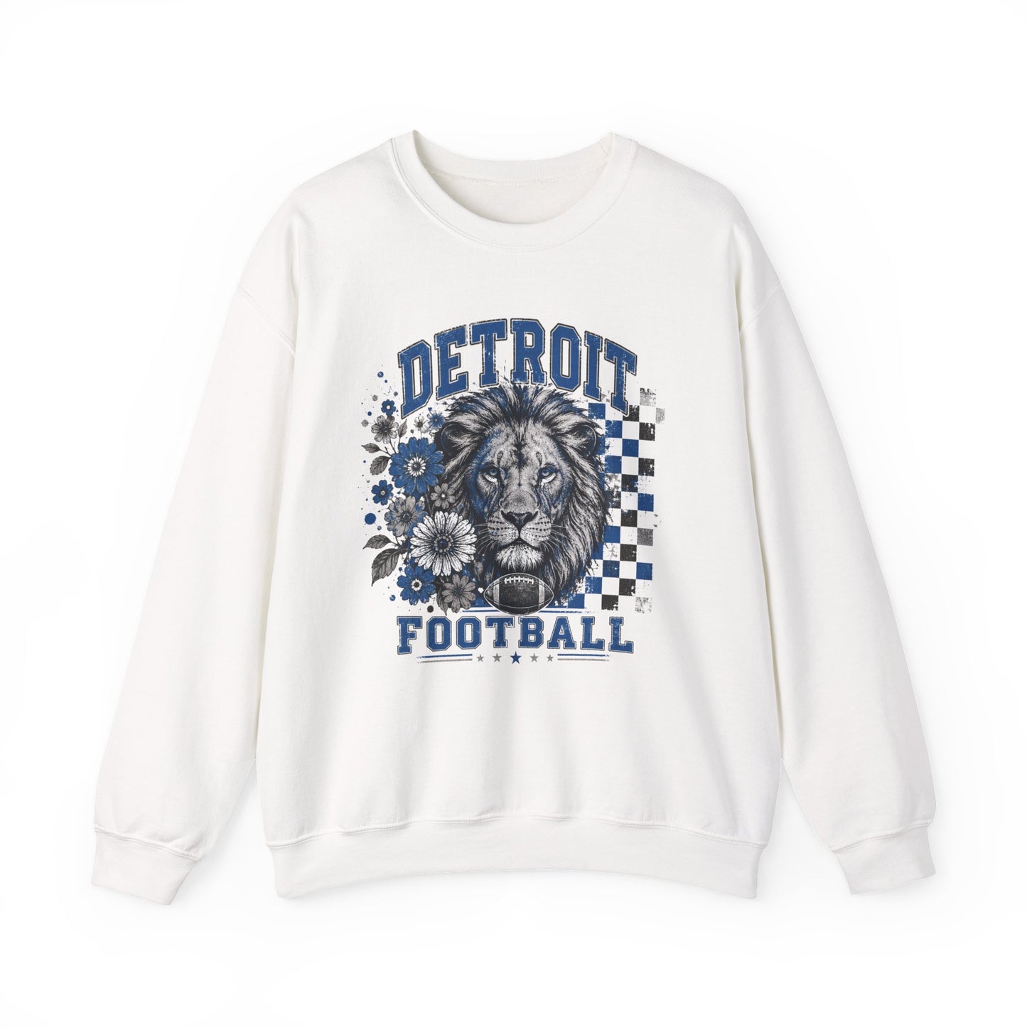 Detroit Checkered Football Graphic Sweatshirt