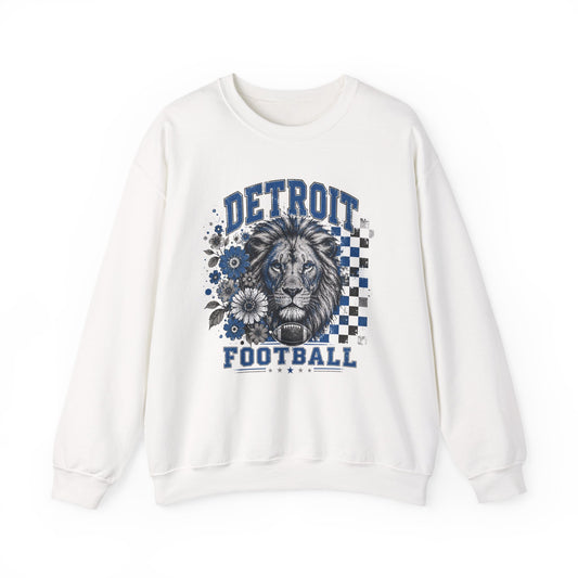Detroit Checkered Football Graphic Sweatshirt