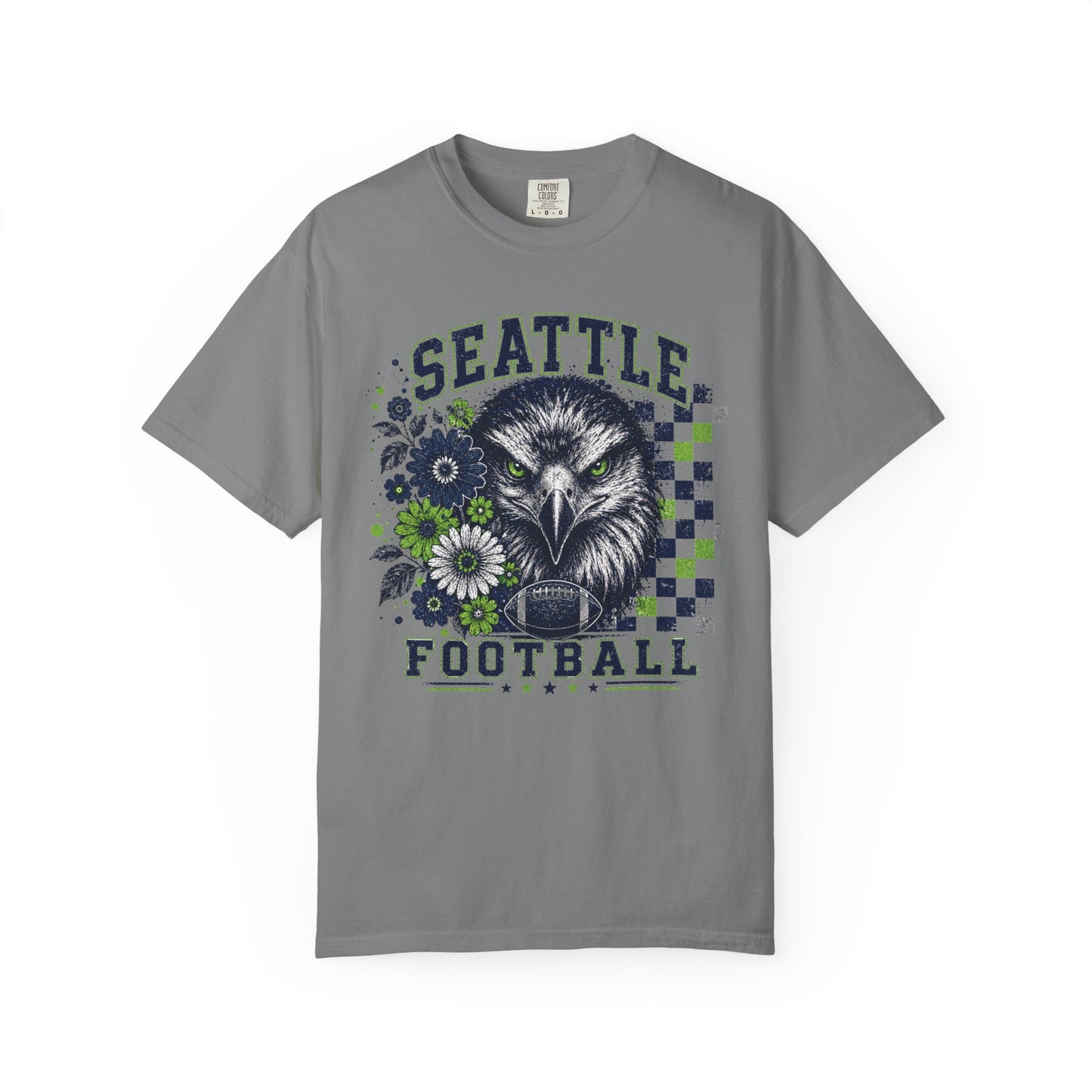 Seattle Checkered Football Graphic T-shirt