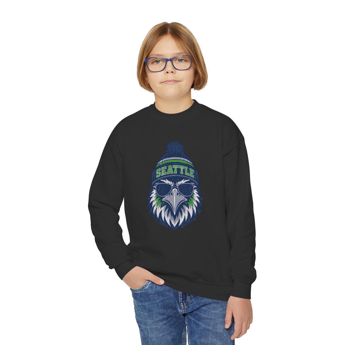 Seattle Classic Character Football Graphic Youth Sweatshirt