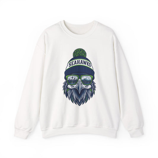 Seattle Vintage Spirit Character Football Graphic Sweatshirt
