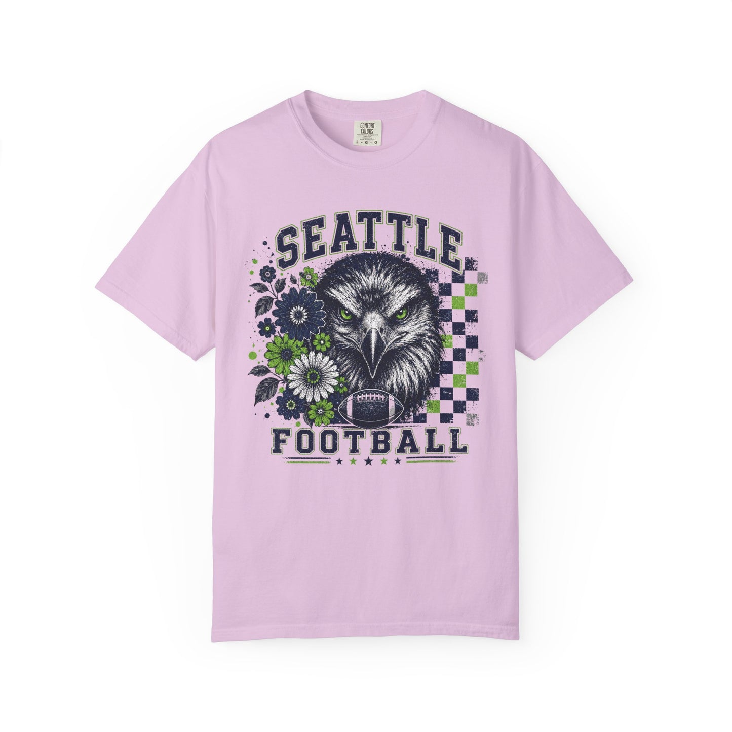 Seattle Checkered Football Graphic T-shirt