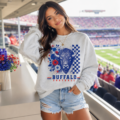 Buffalo Retro Football Graphic Sweatshirt