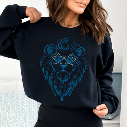 Lion Mascot Detroit Football Sweatshirt