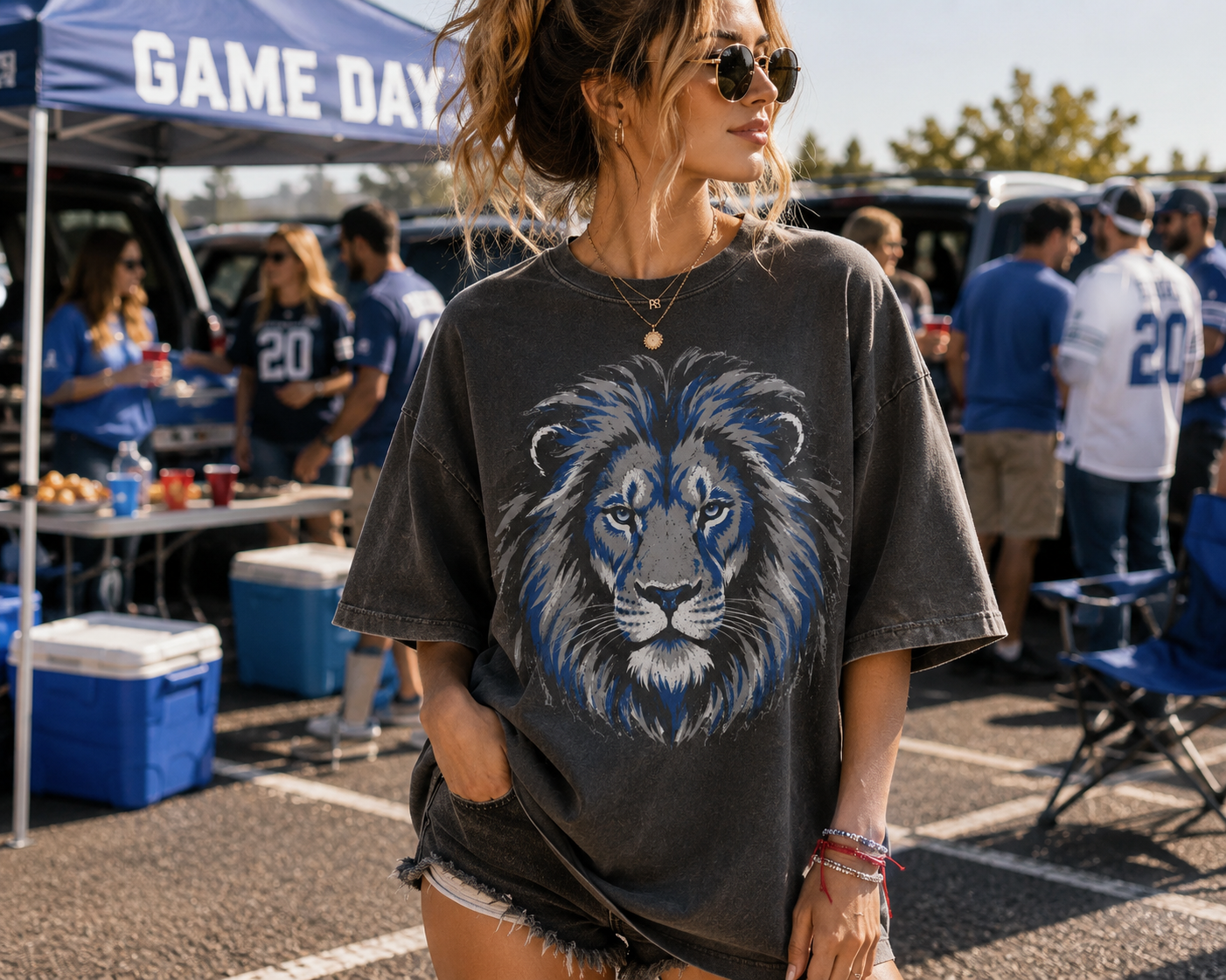 Detroit Retro Football Graphic  T-shirt