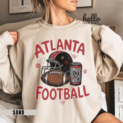 Atlanta Playful Football Graphic Sweatshirt