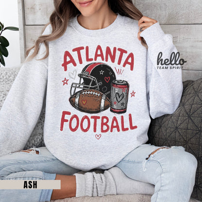 Atlanta Playful Football Graphic Sweatshirt