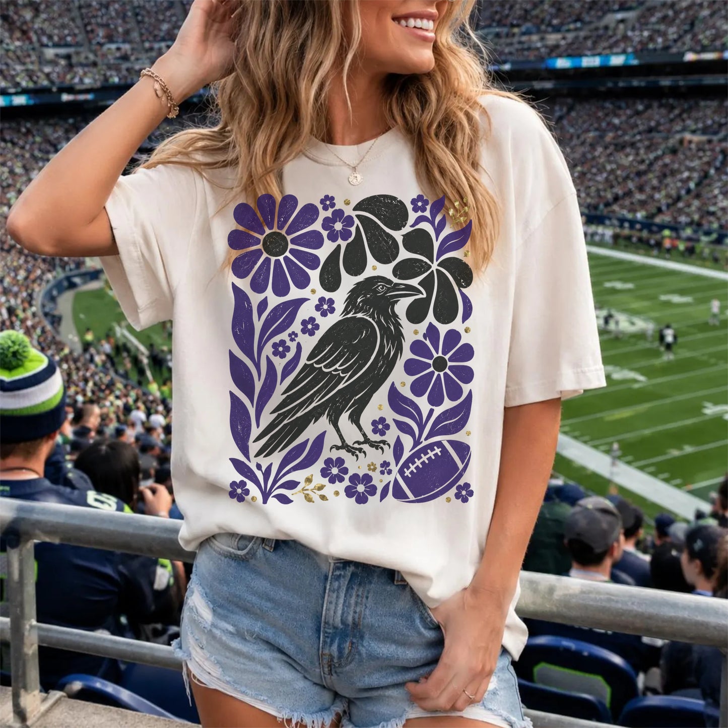 Baltimore Boho Football Graphic T-shirt