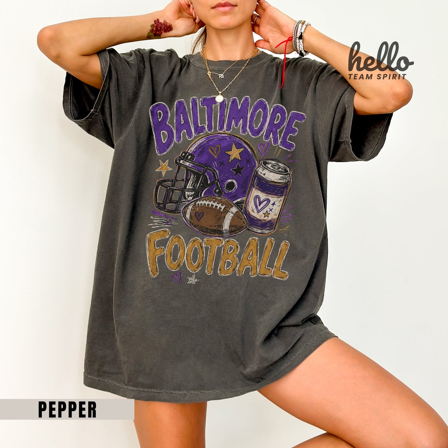 Baltimore Icon Football Graphic T-shirt