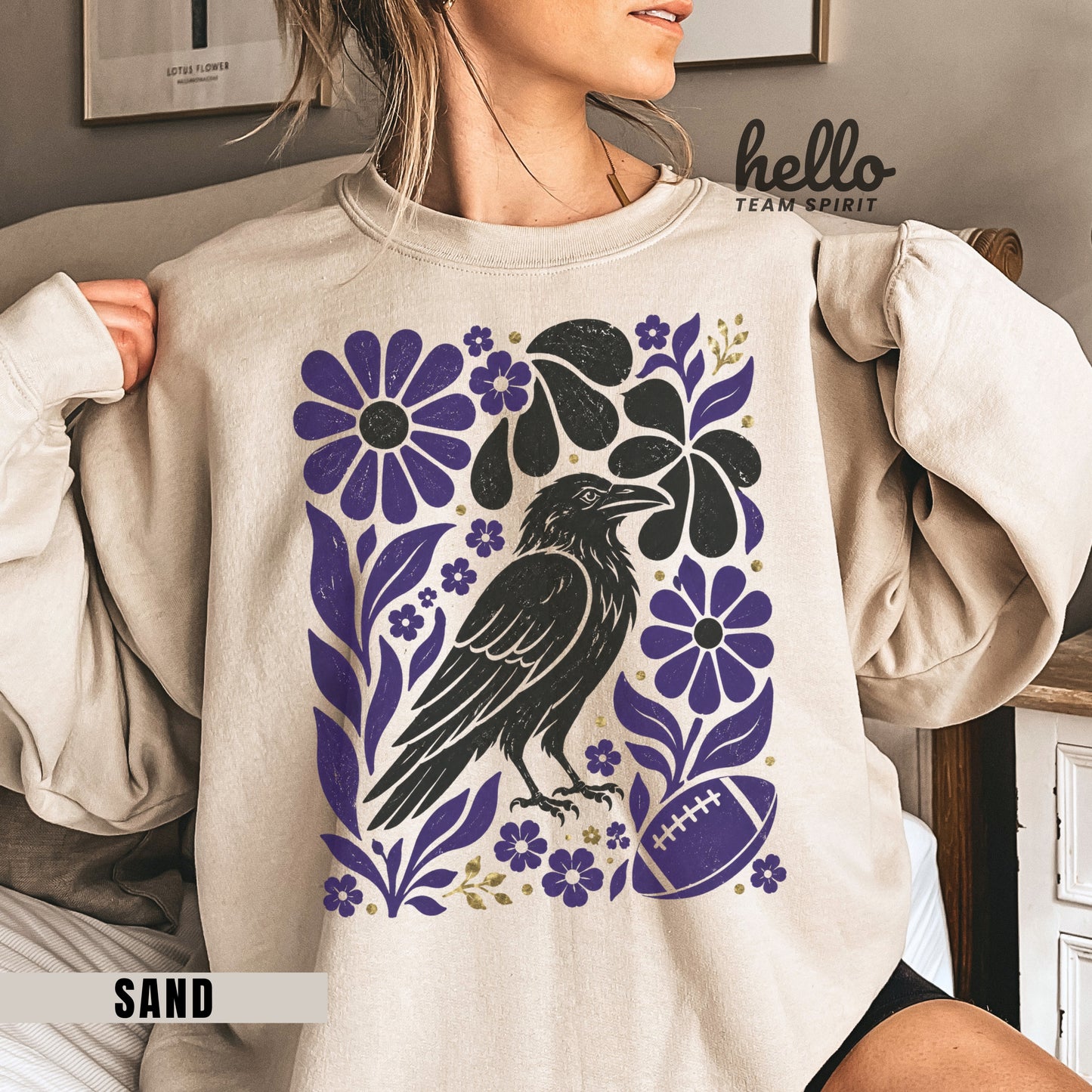 Baltimore Boho Football Graphic Sweatshirt