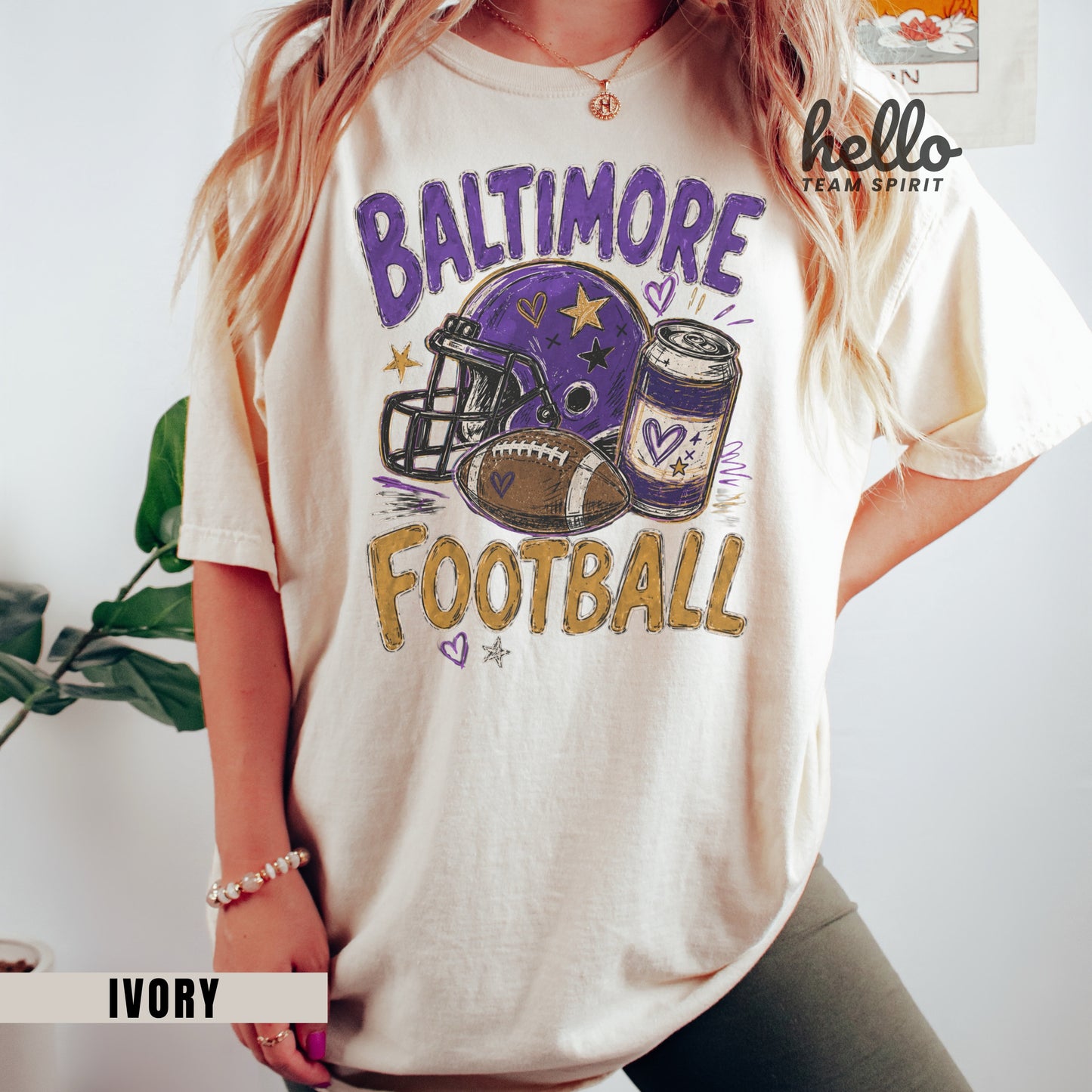 Baltimore Icon Football Graphic T-shirt