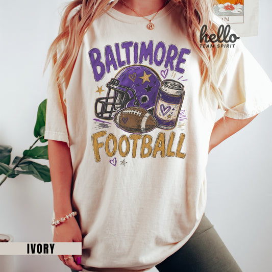 Baltimore Icon Football Graphic T-shirt