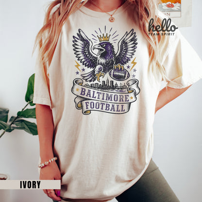 Baltimore Crowned Football Graphic T-shirt