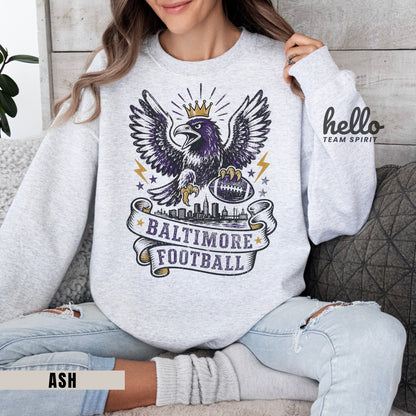 Baltimore Crowned Football Graphic Sweatshirt
