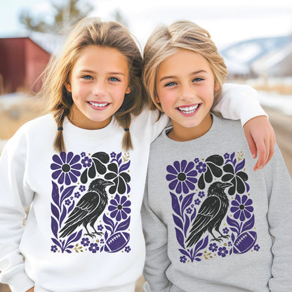Baltimore Boho Football Graphic Youth Sweatshirt