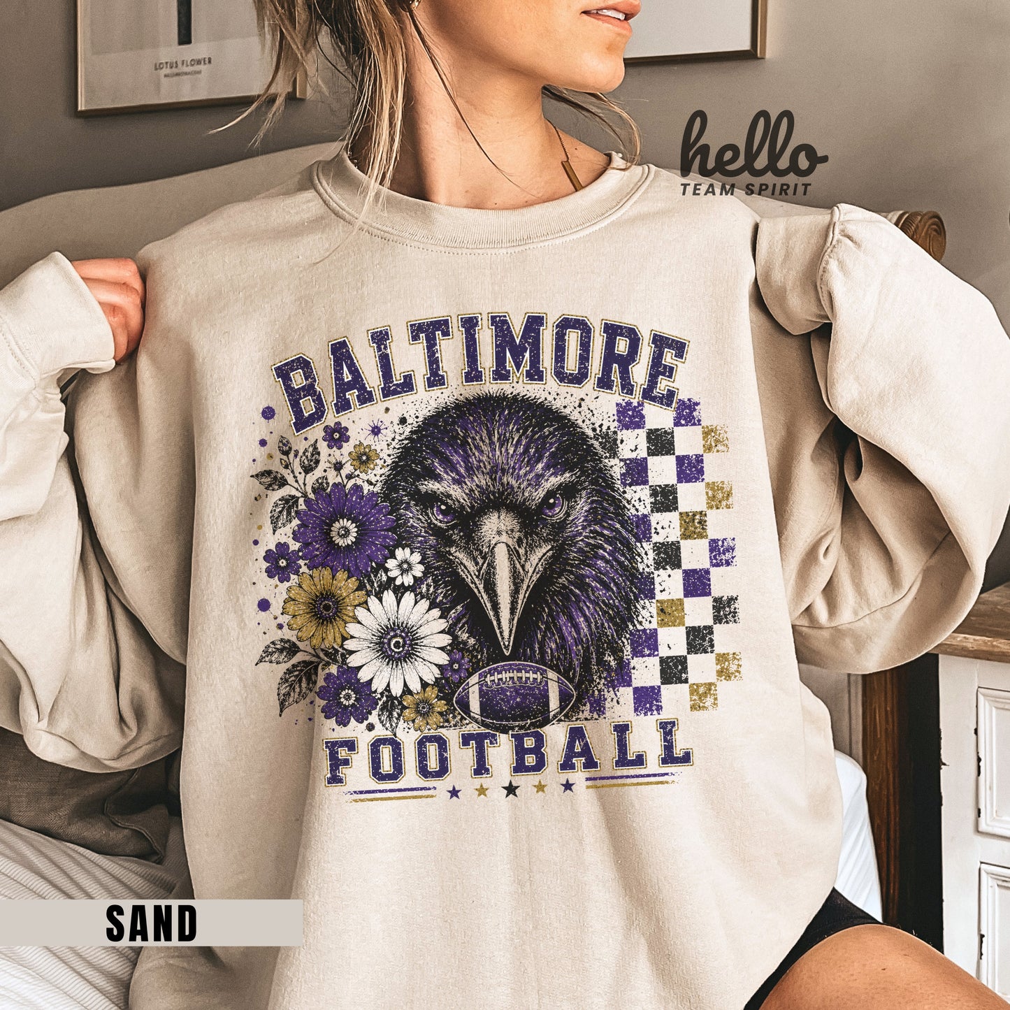 Baltimore Retro Football Graphic Sweatshirt