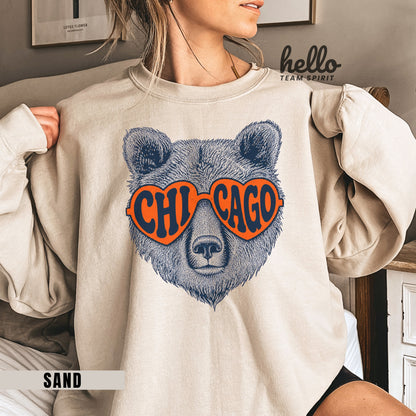 Chicago Vintage Character Football Graphic Sweatshirt