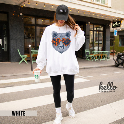 Chicago Vintage Character Football Graphic Sweatshirt