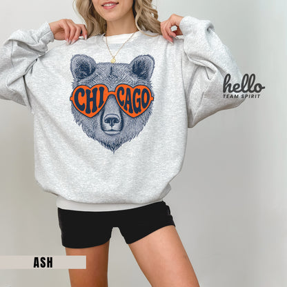 Chicago Vintage Character Football Graphic Sweatshirt