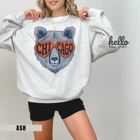Chicago Vintage Character Football Graphic Sweatshirt