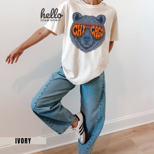 Chicago Retro Character Football Graphic T-shirt