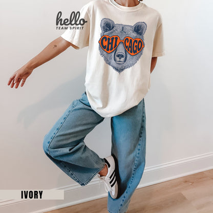 Chicago Vintage Character Football Graphic T-shirt