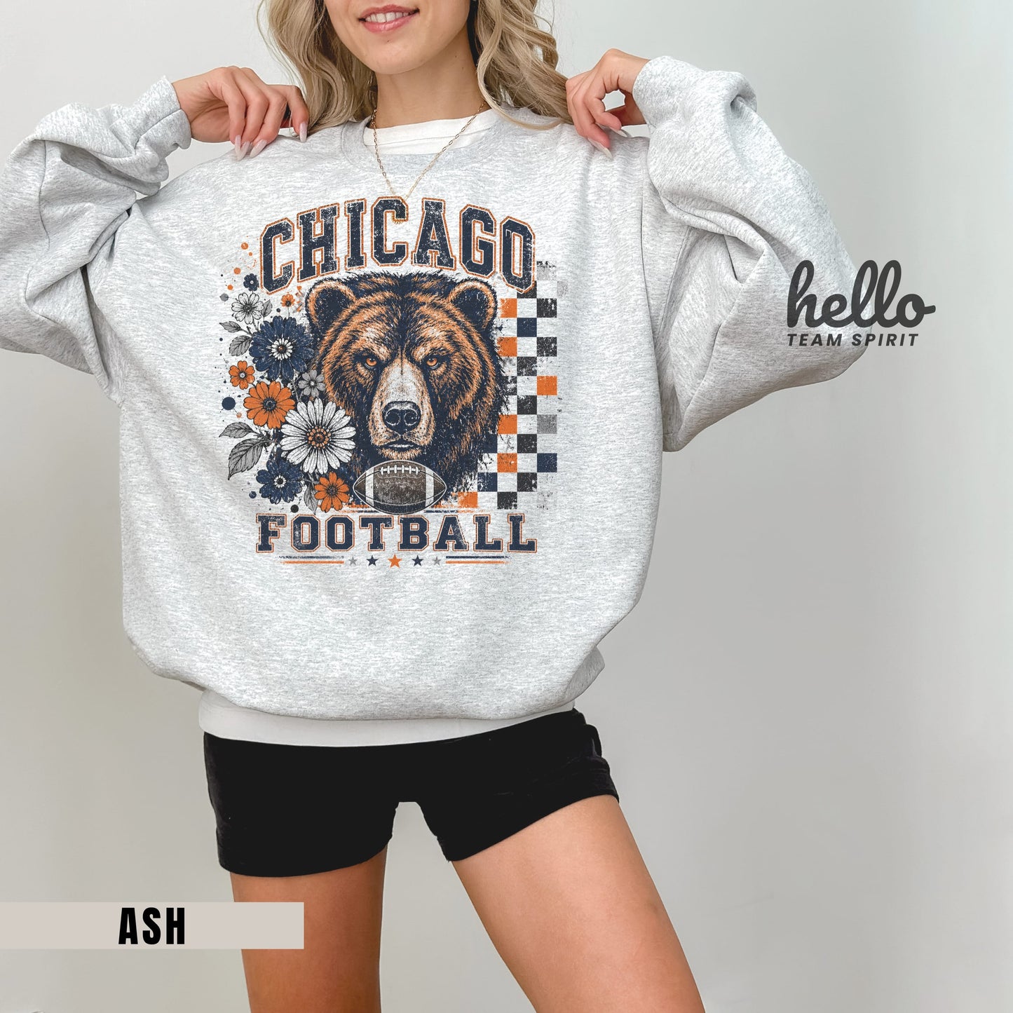 Chicago Retro Football Graphic Sweatshirt