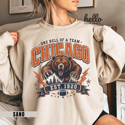 Chicago Established Football Graphic Sweatshirt